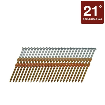 Hitachi 2 in. Angled Strip Framing Nails 21 deg. Ring Shank 1000 pk