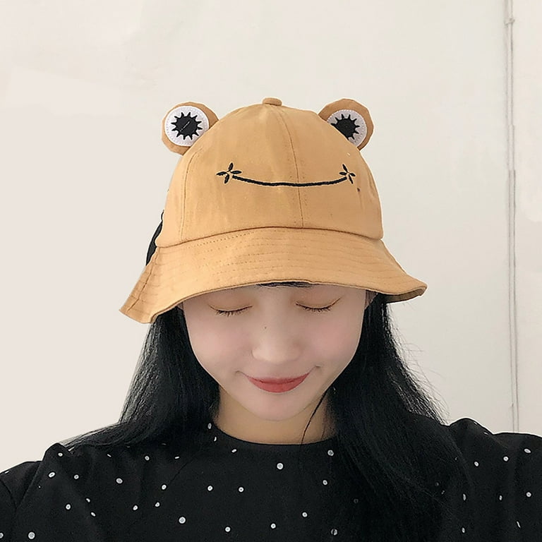 SPRING PARK Cute Frog hat Cap Bucket Hat Froggy Fisherman Cap for - Main Image