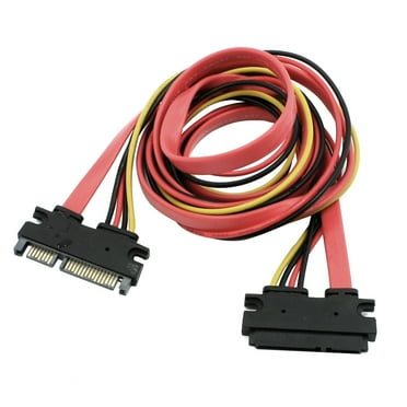 3.3Ft 1M Serial ATA SATA 7 15 22 Pin Male to Female Extension Cable Cord