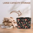 thumbnail image 4 of Yuyamidu Retro Mushroom Quilted Fabric Storage Basket with Handles Large Capacity Collapsible Laundry Hamper Nursery Organizer Bin for Home, Picnic, Shopping, Travel, 4 of 6