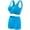 Blue, variant on Womens Sport Bras Bralettes for Women Women's Plus Size Sports Bra Sets Running Fitness Yoga Hollow Breathable Push Up Bra + Panty Suits White 4XL
