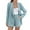 Blue, variant on Women 2 Piece Blazer Shorts Sets Long Sleeve Double Breasted Suit Jackets Business Outfit