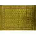 thumbnail image 1 of Ahgly Company Machine Washable Indoor Rectangle Oriental Yellow Industrial Area Rugs, 4' x 6', 1 of 4