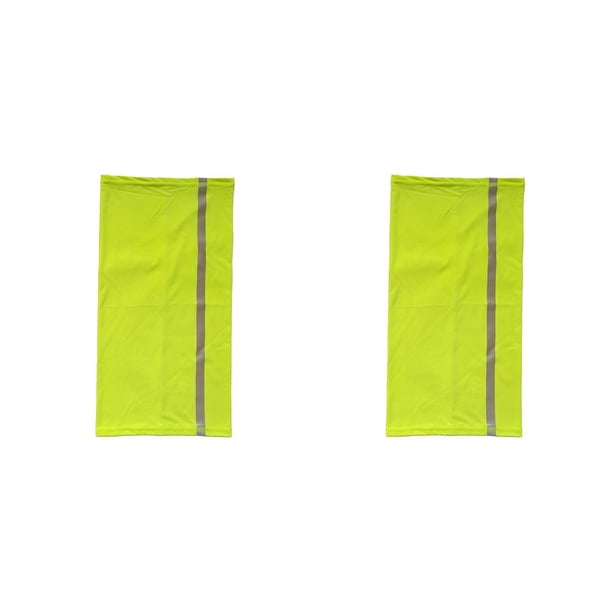 Sonducket Calentador de polainas para el cuello, pañuelo para la cabeza, multifunción, pasamontañas, bandana de visibilidad, tira reflectante, ciclismo amarillo fluorescente 2piezas Sonducket CBP381227