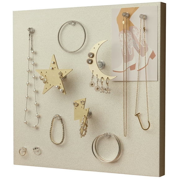 Magnetic Wall Mounted Jewelry Organizer, Wall Hanging Jewelry Organizer For Young Adult Girls , Wall Organizer For The Dorm, Bedroom, Closet, Bathroom, Or Desk Area