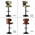 thumbnail image 5 of Daluvenix Set of 4 Wooden Swivel Bar Stool with Backrest, Counter Height Bar Chair for Kitchen & Dining Area, Green, 5 of 7