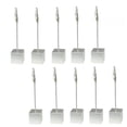 thumbnail image 1 of Xiaoyztan 10 Pcs Base Cube en Résine Argentée Clip Alligator Support de Table pour Mariage Fête Ou Réunion Affichage Clips Alligator Support de Panneau, 1 of 5