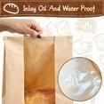 thumbnail image 3 of Bread Bags for Homemade Bread, 50 Pack Sourdough Bread Bags with Tie Tab and Clear Window, Large Kraft Paper Bakery Bags for Toast, Treat Packaging, 13.7 x 8.3 x 3.5 Inch, 3 of 7