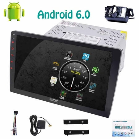 Free rearview camera + Android 6.0 Double din 2 din 10.1 inch Multi-angle rotation, demolition down ,Car Radio no DVD Player In Dash Head Unit Car Stereo with Offline FREE Gps Map support Bluetooth (Best Offline Maps For Android Uk)