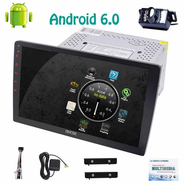 free rearview camera android 6 0 double din 2 din 10 1 inch multi angle rotation demolition down car radio no dvd player in dash head unit car