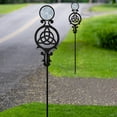 thumbnail image 2 of Pathways Reflective Driveway Marker Stake Set of Two, Celtic Knot Emblem, Black Finish, 2 of 5