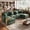 4 Seats+2 Ottoman Green, variant on LINSY HOME 98" L-Shape Modular Sectional Sofa with Moveable Ottoman, Cloud Couch Seats 3 for Living Room, Apartment, Green