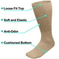 thumbnail image 4 of Falari Diabetic Crew Socks, 12 Pairs, Physician Approved for Men and Women, Blood Circulation Support, Edema Relief 10-13 Khaki, 4 of 6