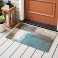 thumbnail image 4 of 2x3 Ft Entryway Area Rug, Modern Blue Kitchen Rug Runner Washable Floor Mat, Rustic Mottled Oil Painting Texture Non Slip Indoor Door Mat Throw Carpet for Bathroom Living Room Bedroom, 4 of 8