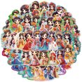 thumbnail image 2 of Paquete de pegatinas de vinilo con dibujos animados de la princesa Chibi, 50 unidades, 2 of 2