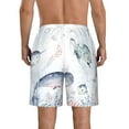 thumbnail image 3 of Kll Sea Animals Men'S Casual Summer Beach Shorts Hawaiian Shorts With Pockets-X-Large, 3 of 9