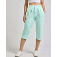 thumbnail image 6 of Real Essentials 3-Pack: Women's Capri Open Bottom Soft Sweatpants with Drawstring (Available in Plus Size), 6 of 7