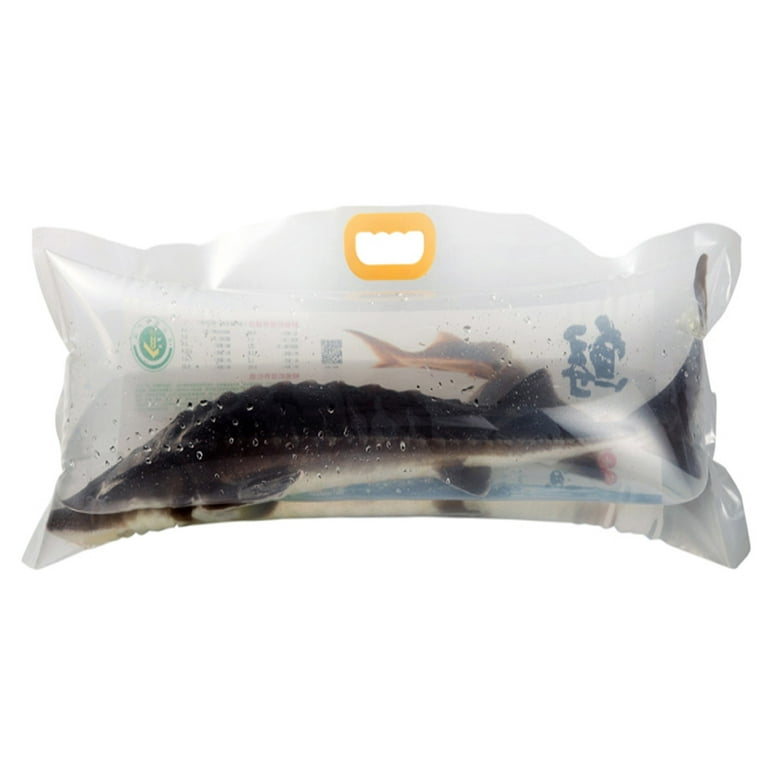 4pcs Portable Live Fish Packing Bags Oxygen Filling Bag Seafood Carry-Out Bags for Supermarket Store (Random Handle Color), adult Unisex, Size