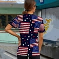 thumbnail image 3 of IROINNID Patriotic Shirts for Women Round Neck T-Shirt America Independence Day Blouse Tops Short Sleeve Tops, 3 of 6
