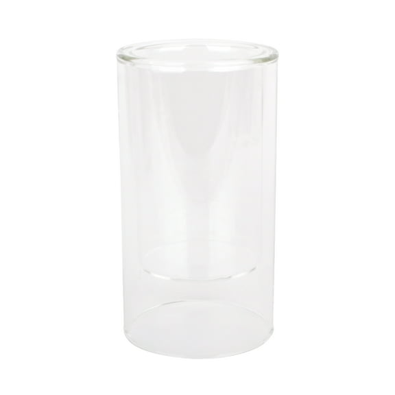 12 Pack: 6" Clear Glass Dual Cylinder Candle Holder by Ashland