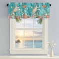 thumbnail image 2 of Window Valance for Kitchen,Ocean Turtle Fish Colorful Coral Rod Pocket Curtain Valances Short Curtains Drapes Panel,Teal Sea Water Window Treatment Topper for Living Room Bathroom Bedroom Home Decor, 2 of 9