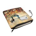 thumbnail image 3 of HELLHERO Book Organizer Bag with Decorative Design Polyester Fabric Book Sleeve Cover with Pocket for Textbooks Carrying Book Case, 3 of 8