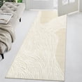 thumbnail image 2 of HOMERRY Runner Rug 2' x 6' Washable Modern Abstract Line Hallway Indoor Runner Carpet for Kitchen, Camel, 2 of 6