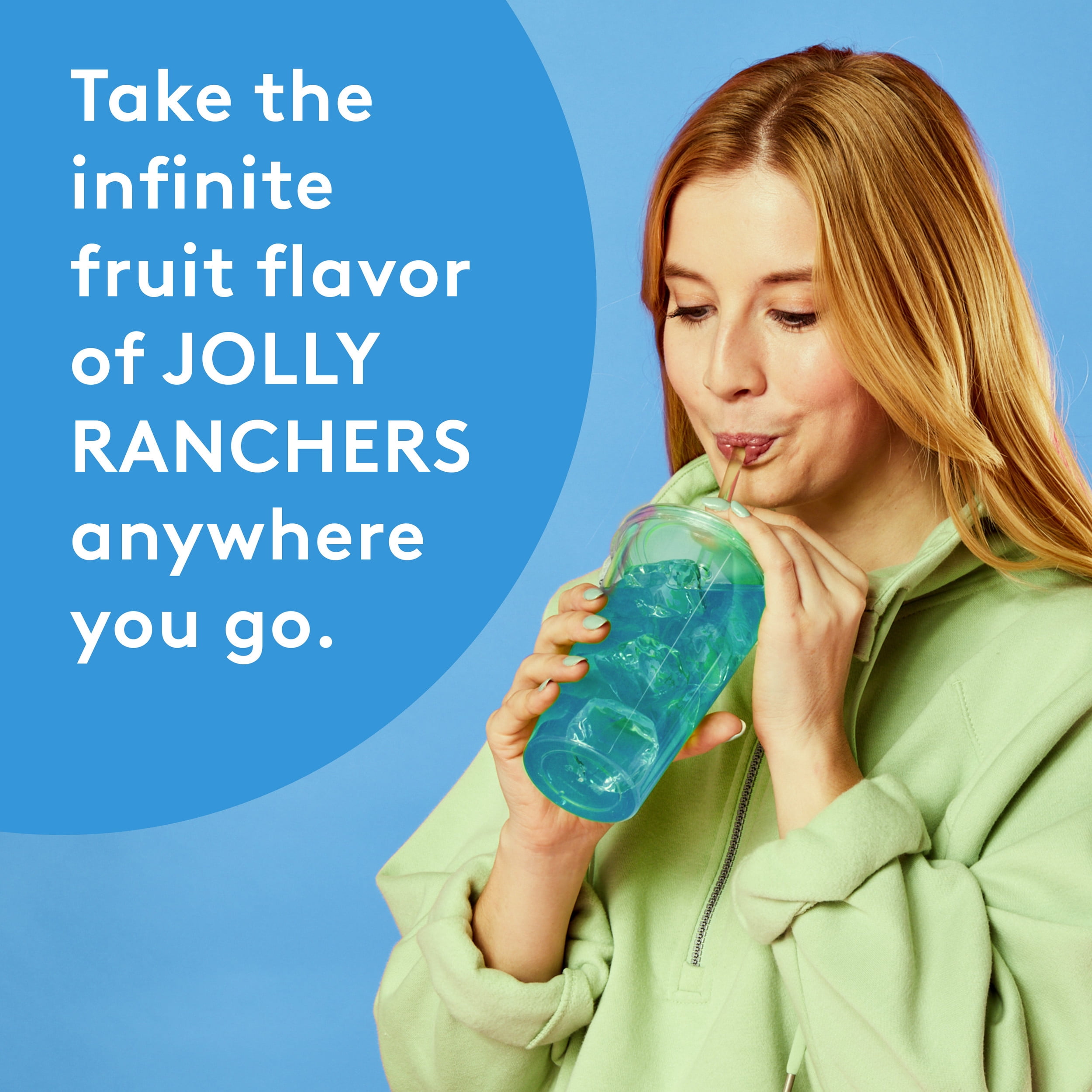 Jolly Rancher Rancher Singles To Go Water Drink Mix, Blue Raspberry, 12 Boxes With 6 Packets Each