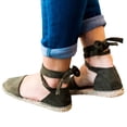 thumbnail image 4 of ZTTD Womens Flat Lace-Up Summer Holiday Sandals Shoes Strap Shoes Army Green, 4 of 8