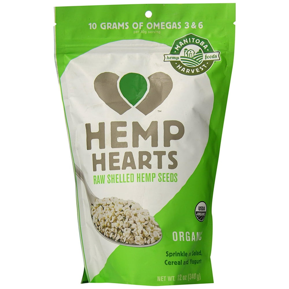 Organic Hemp Hearts Raw Shelled Hemp Seeds, 12 Ounce (Pack of 2), Great