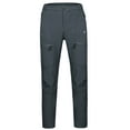 thumbnail image 2 of Little Donkey Andy Men's Fleece lined Hiking Ski Snow Pants Winter Windproof Softshell Pants Warm Water Repellent Grey XL, 2 of 7