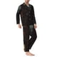 thumbnail image 2 of Balery Cool Skull Western Cowboy Pijama para Hombre de Dos Piezas con Manga Larga, Conjunto de Dormir y Descanso Suave con Bolsillos-Small, 2 of 7