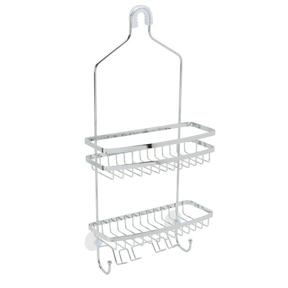 Bath Bliss Venice 2 Shelf Metal Shower Caddy, Chrome