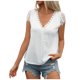 thumbnail image 2 of Fiudx Ofertas Del Día Blusa Holgada de Manga Corta con Cuello En V y Botones para Mujer, 2 of 7