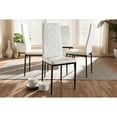 thumbnail image 3 of Set of 4 Baxton Studio Blaise Modern and Contemporary White Faux Leather Upholstered Dining Chairs, 3 of 5