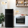 thumbnail image 6 of Nepsam 4.5 Cu.ft Mini Fridge with Freezer 2-Door Compact & 7 Settings Temperature Adijustable, Refrigerator for Dorm, Office, Bar, RV, Bedroom, Black, 6 of 9