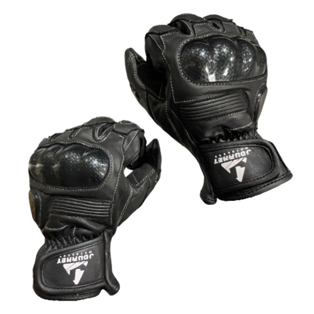 Journey Tech-Max Premium Leather Men's Breathable Touchscreen Motorcycle Gloves