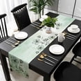 thumbnail image 3 of Green Floral Table Runner 70 Inches Long, Country Rustic Ombre Painting Art Watercolor Kitchen Coffee Dining Table Decoration for Home Party Birthday Wedding Home Decor 13x70 Inches, 3 of 8