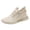 Beige, variant on Women's Hiking Shoes with Arch Support Lace Up Walking Running Sneakers Breathable Mesh Outdoor Athletic Shoe Black Size 8