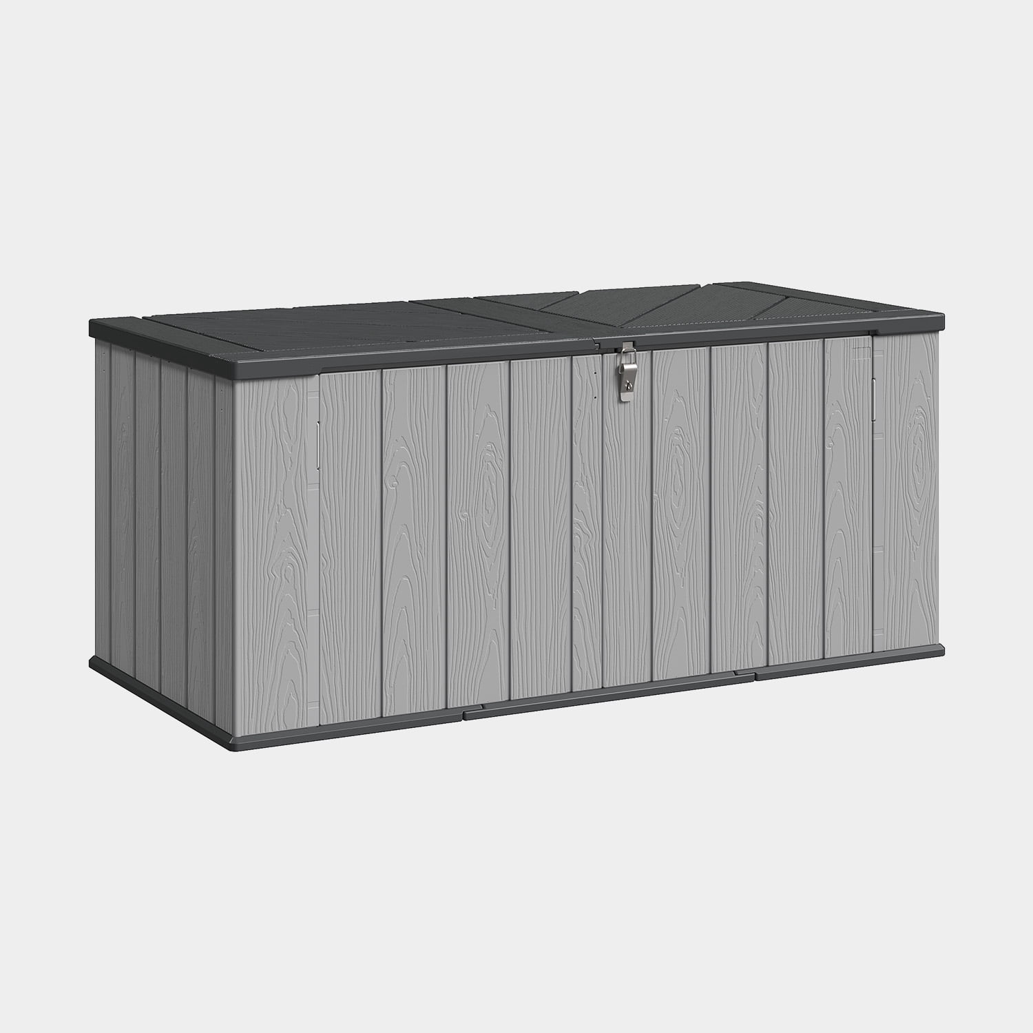 Dateyes 21 Cu.Ft Outdoor Storage Shed, Waterproof Resin Cabinet with Floor for Patio, Garden & Pool, Gray