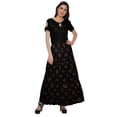 thumbnail image 3 of Moomaya Flared Skirt With Tie Waist Printed Long Skirt Plus Size Summer Wear, 3 of 6