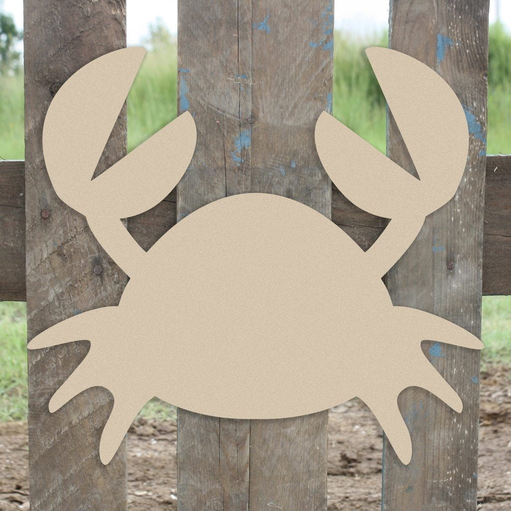 Crab Style 3 Unfinished Wood Shape Cutout Variety Sizes USA Made Nautical Theme 