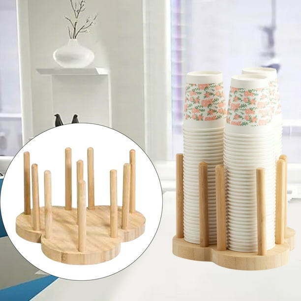 Soporte para almacenamiento de vasos Vaso desechable Estante para vasos de papel Soporte de exhibición para Herramientas de almacenamiento 3 rejillas 7.8cm perfecl Titular de almacenamiento