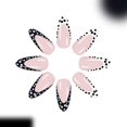 thumbnail image 3 of Uñas postizas adhesivas YIHONGYAN almendradas cortas con lunares, 24 piezas, 3 of 7