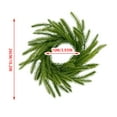 thumbnail image 4 of 6 Pcs Christmas Norfolk Pine Candle Ring Wreaths 10 Inch Small Christmas Wreath Garland Artificial Green Pine Ornaments Xmas Table Centerpiece for Wedding Farmhouse Home Cabinets Window Decor, 4 of 9