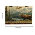 thumbnail image 4 of Creowell Bear Moose Mountains Wall Tapestry Art for Home Decoration 60x40in, 4 of 7