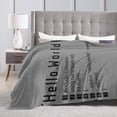 thumbnail image 3 of Hacker Code Program Throw Blanket, Fluffy Soft Cozy Blanket Flannel Plush Microfiber Couch Throw, 50"x40", 3 of 8