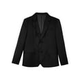 thumbnail image 3 of TiaoBug Boys Gentleman Blazer Suit Button Closure Jacket Coat Wedding Evening Party Formal Outerwear Black 4, 3 of 5