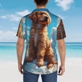 thumbnail image 4 of Sikiie Cartoon Cloud Puppy Print Men's Hawaiian Shirt, Summer Beach Button Pocket Short Sleeve T-Shirt,3X-Large, 4 of 7