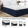 thumbnail image 4 of SGI Bedding 18 Inch Wrap Around Bed Skirt | Microfiber Bed Skirt | Fade Resistant, Wrinkle Free, Anti-static, Decorative, Extra Storage Space, Clutter-Free | Queen, Navy Blue, 4 of 8